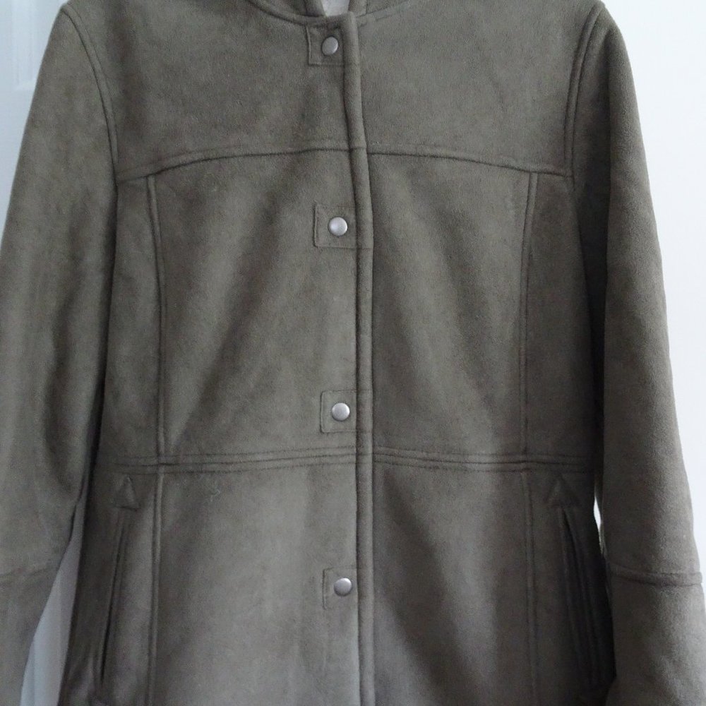 Utex Sage Green Women's Size M Hooded Jacket-Sherpa Style Lined